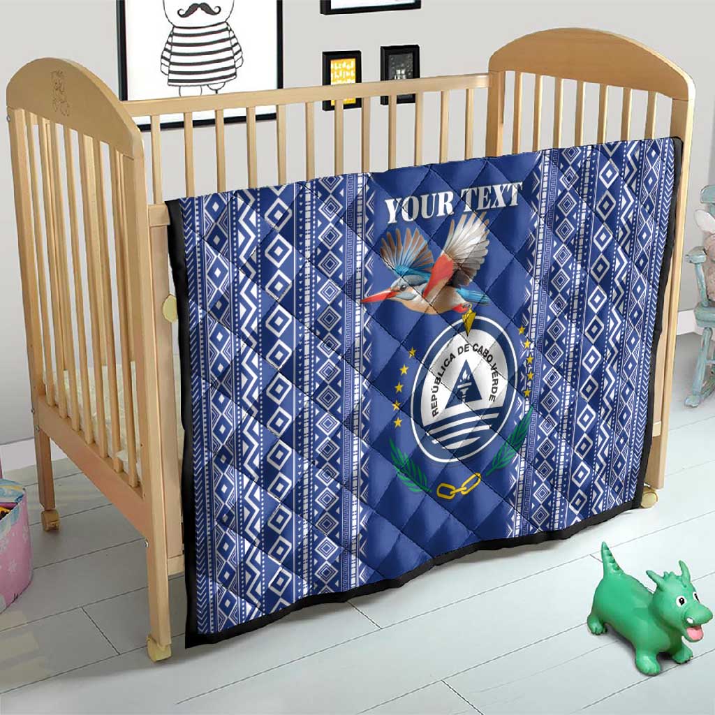 Personalised Cape Verde Quilt Grey Headed Kingfisher - Coat Of Arms