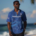 Custom Cape Verde Football Hawaiian Shirt Go Champions Tubaroes Azuis