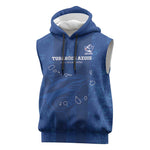 Custom Cape Verde Football Sleeveless Hoodie Go Champions Tubaroes Azuis - African Pride