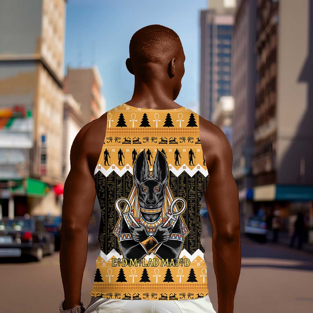 Afro Ancient Egyptian Men Tank Top Anubis - Merry Christmas