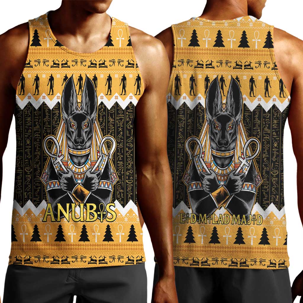 Afro Ancient Egyptian Men Tank Top Anubis - Merry Christmas