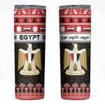 Afro Egypt Christmas Skinny Tumbler Coat Of Arms Mix Egyptian Pattern