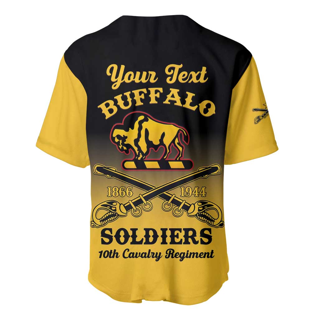 Personalized Afro-Americans Buffalo Soldiers Baseball Jersey 10th Cavalry Regiment