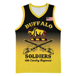 Personalized Afro-Americans Buffalo Soldiers Basketball Jersey 10th Cavalry Regiment - African Pride