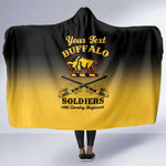 Personalized Afro-Americans Buffalo Soldiers Hooded Blanket 10th Cavalry Regiment