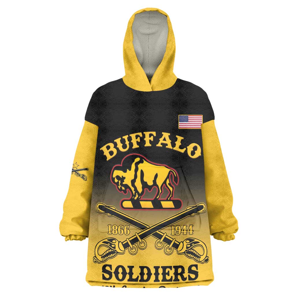 Personalized Afro-Americans Buffalo Soldiers Kid Wearable Blanket Hoodie 10th Cavalry Regiment