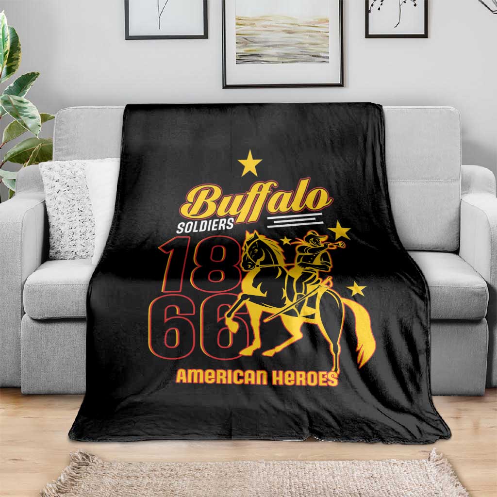 Afro-Americans Buffalo Soldiers Blanket 9th and 10th Cavalry Regiment