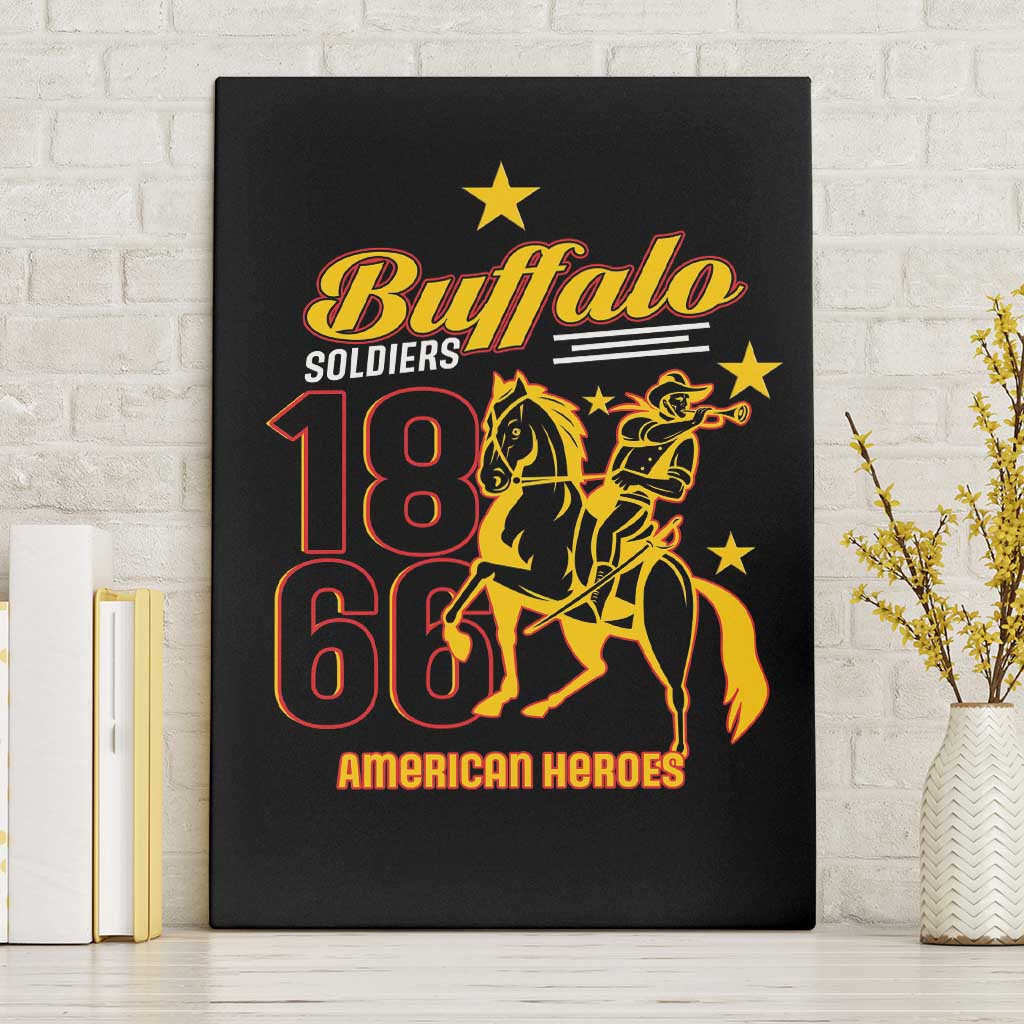 Afro-Americans Buffalo Soldiers Canvas Wall Art 9th and 10th Cavalry Regiment