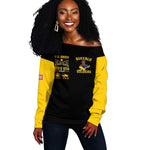 Afro-Americans Buffalo Soldiers Off Shoulder Sweater 9th and 10th Cavalry Regiment