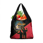 Personalized 4 De Fevereiro Angola Grocery Bag Coat Of Arms Style