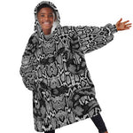 Snake African Skin Animals Pattern Kid Wearable Blanket Hoodie