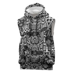 Snake African Skin Animals Pattern Sleeveless Hoodie - African Pride