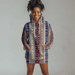 Lamba Mpanjaka Malagasy Traditional Pattern Hoodie Dress