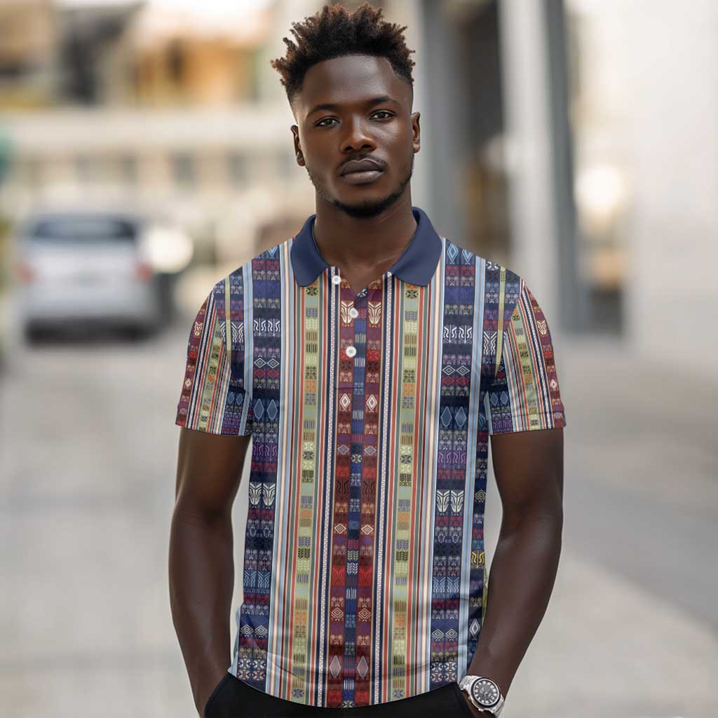 Lamba Mpanjaka Malagasy Traditional Pattern Polo Shirt