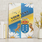 Personalized Canary Islands Canvas Wall Art Coat Of Arms Argyranthemum Frutescens