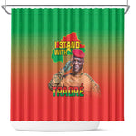 Burkina Faso I Stand With Traore Shower Curtain African Pattern