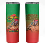Burkina Faso I Stand With Traore Skinny Tumbler African Pattern