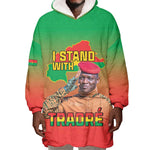 Burkina Faso I Stand With Traore Wearable Blanket Hoodie African Pattern