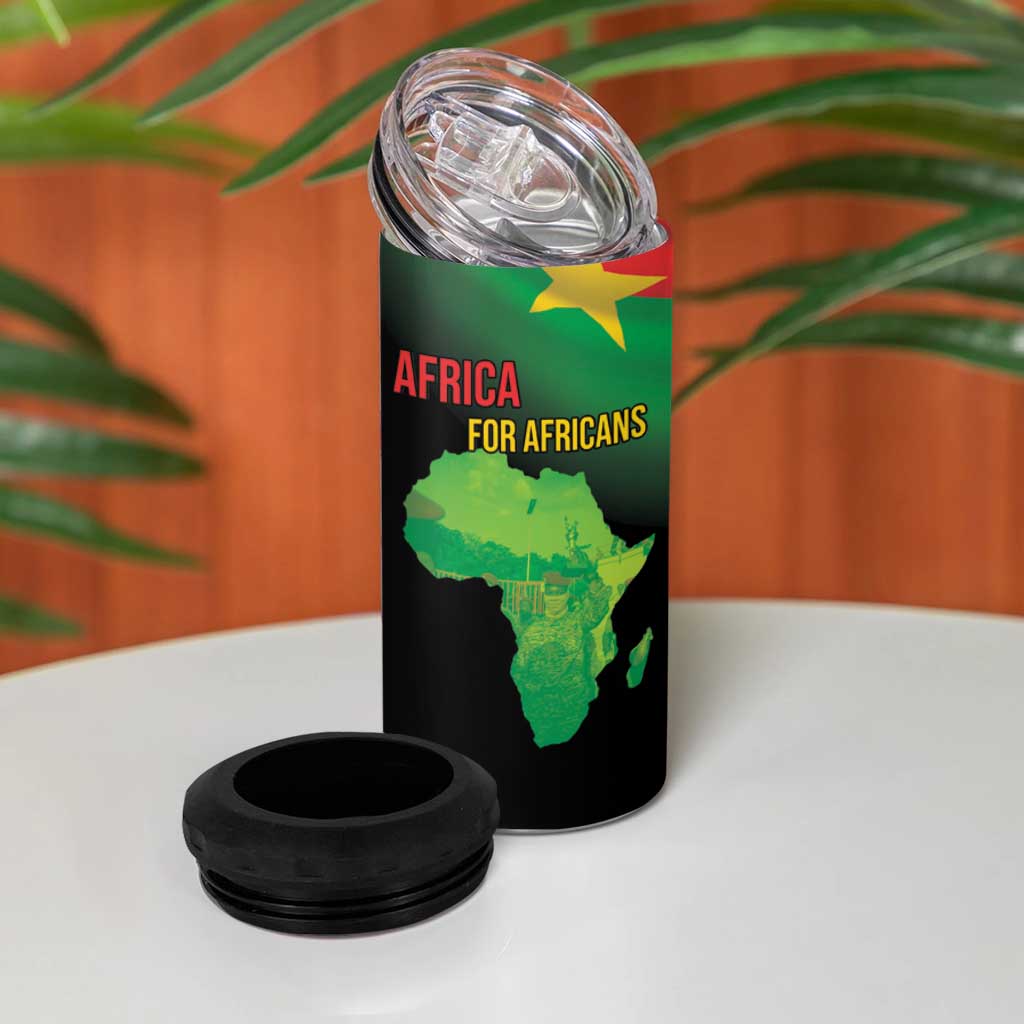 Traore Burkina Faso A Bas La Francafrique 4 in 1 Can Cooler Tumbler