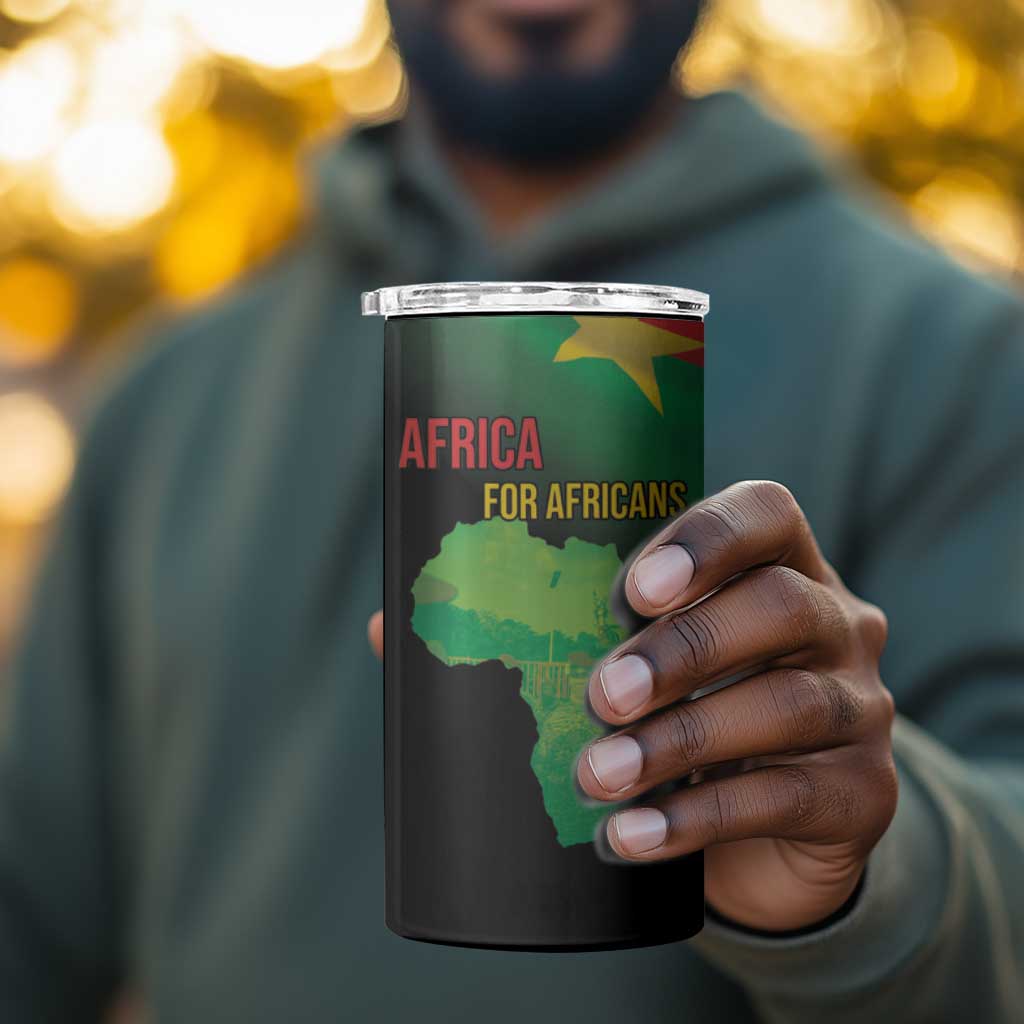 Traore Burkina Faso A Bas La Francafrique 4 in 1 Can Cooler Tumbler