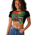 Traore Burkina Faso A Bas La Francafrique Raglan Cropped T shirt