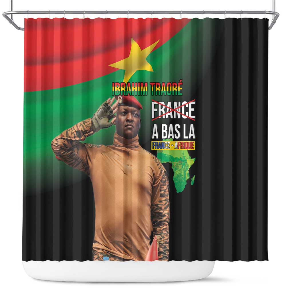 Traore Burkina Faso A Bas La Francafrique Shower Curtain