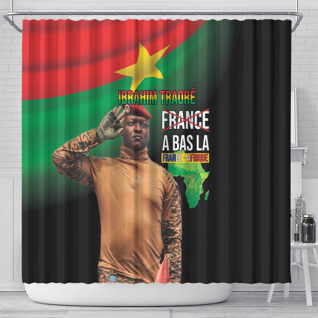 Traore Burkina Faso A Bas La Francafrique Shower Curtain