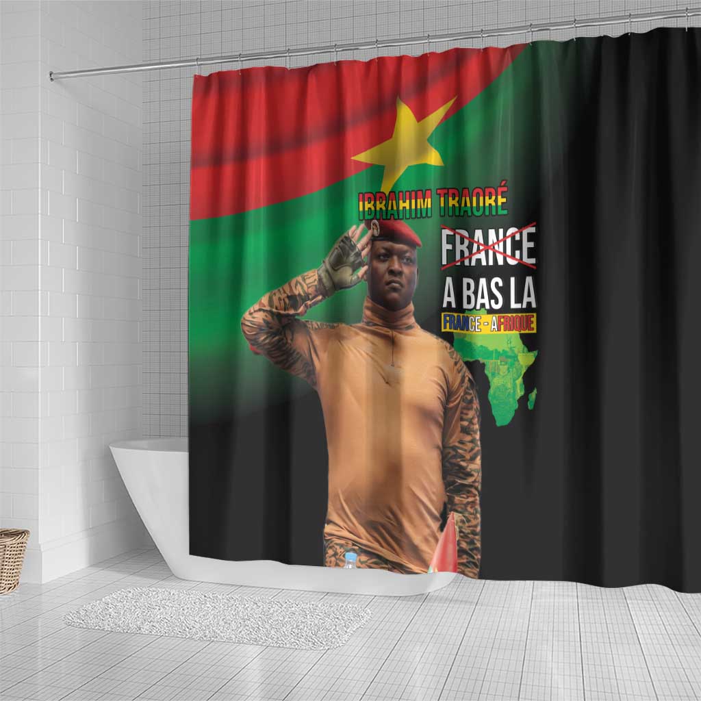 Traore Burkina Faso A Bas La Francafrique Shower Curtain