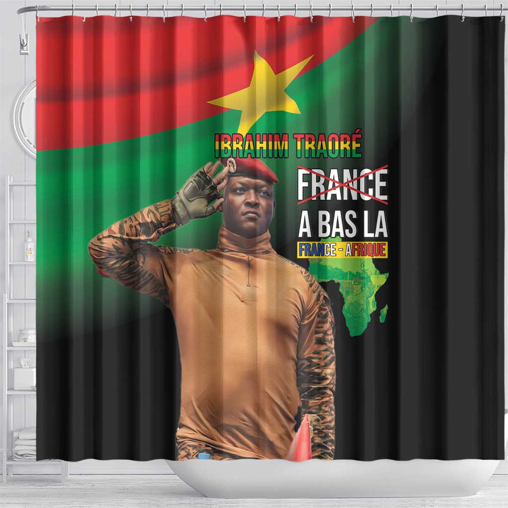 Traore Burkina Faso A Bas La Francafrique Shower Curtain