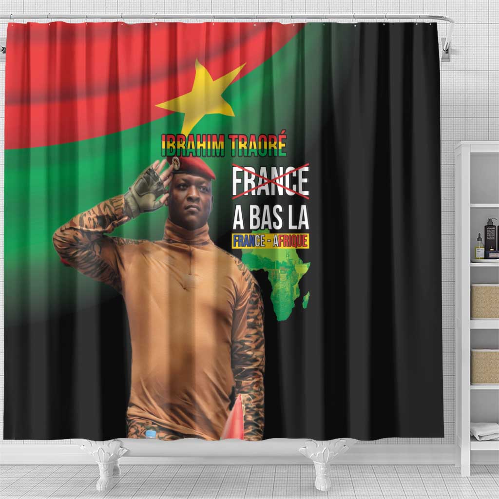 Traore Burkina Faso A Bas La Francafrique Shower Curtain