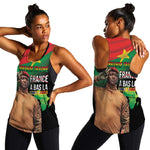 Traore Burkina Faso A Bas La Francafrique Women Racerback Tank