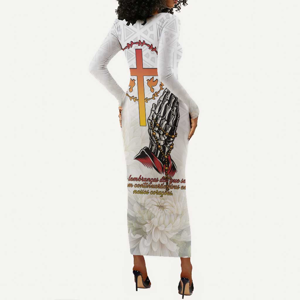 Gone but Never Forgotten Long Sleeve Bodycon Dress Angola All Souls Day - African Pride