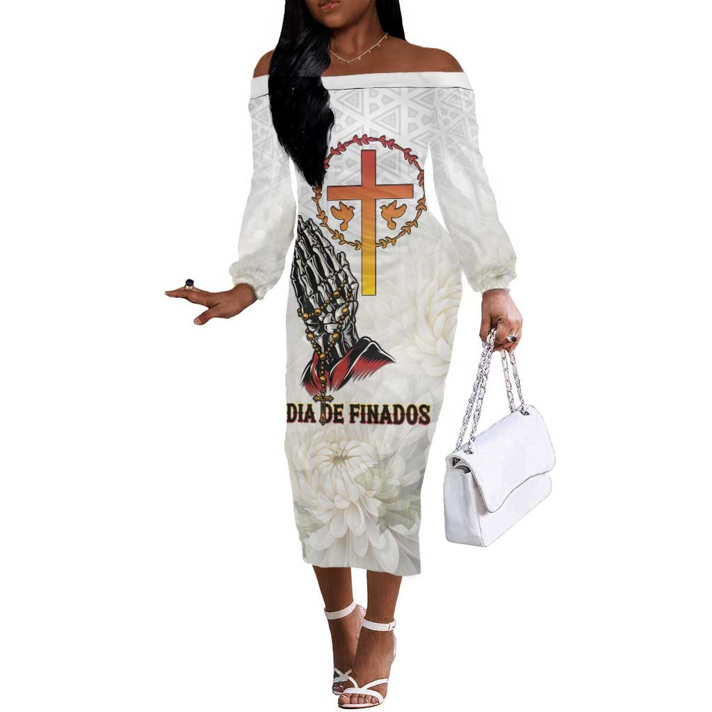 Gone but Never Forgotten Off The Shoulder Long Sleeve Dress Angola All Souls Day - African Pride