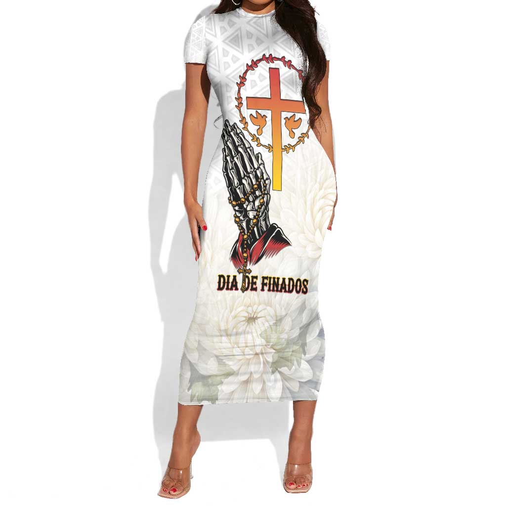 Gone but Never Forgotten Short Sleeve Bodycon Dress Angola All Souls Day - African Pride