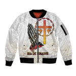 Gone but Never Forgotten Sleeve Zip Bomber Jacket Angola All Souls Day - African Pride