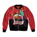 Happy Angola Independence Day Bomber Jacket With Red-crested Turaco - African Pride