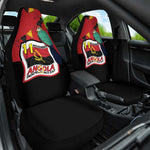 Happy Angola Independence Day Car Seat Cover With Red-crested Turaco - African Pride