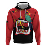 Happy Angola Independence Day Hoodie With Red-crested Turaco - African Pride