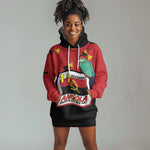 Happy Angola Independence Day Hoodie Dress With Red-crested Turaco - African Pride