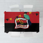Happy Angola Independence Day Tablecloth With Red-crested Turaco - African Pride