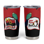 Happy Angola Independence Day Tumbler Cup With Red-crested Turaco - African Pride