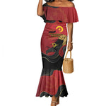 Personalized Dia da Independencia de Angola Mermaid Dress Virtus Unita Fortior - African Pride