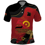 Personalized Dia da Independencia de Angola Polo Shirt Virtus Unita Fortior - African Pride