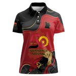 Personalized Dia da Independencia de Angola Women Polo Shirt Virtus Unita Fortior - African Pride