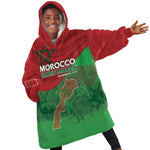 Morocco La Marche Verte Kid Wearable Blanket Hoodie Happy 50th Anniversary - African Pride