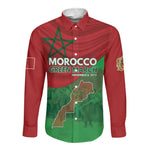 Morocco La Marche Verte Long Sleeve Button Shirt Happy 50th Anniversary - African Pride