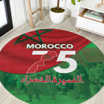 Morocco La Marche Verte Round Carpet Happy 50th Anniversary - African Pride
