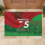 Morocco La Marche Verte Rubber Doormat Happy 50th Anniversary - African Pride