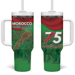 Morocco La Marche Verte Tumbler With Handle Happy 50th Anniversary - African Pride