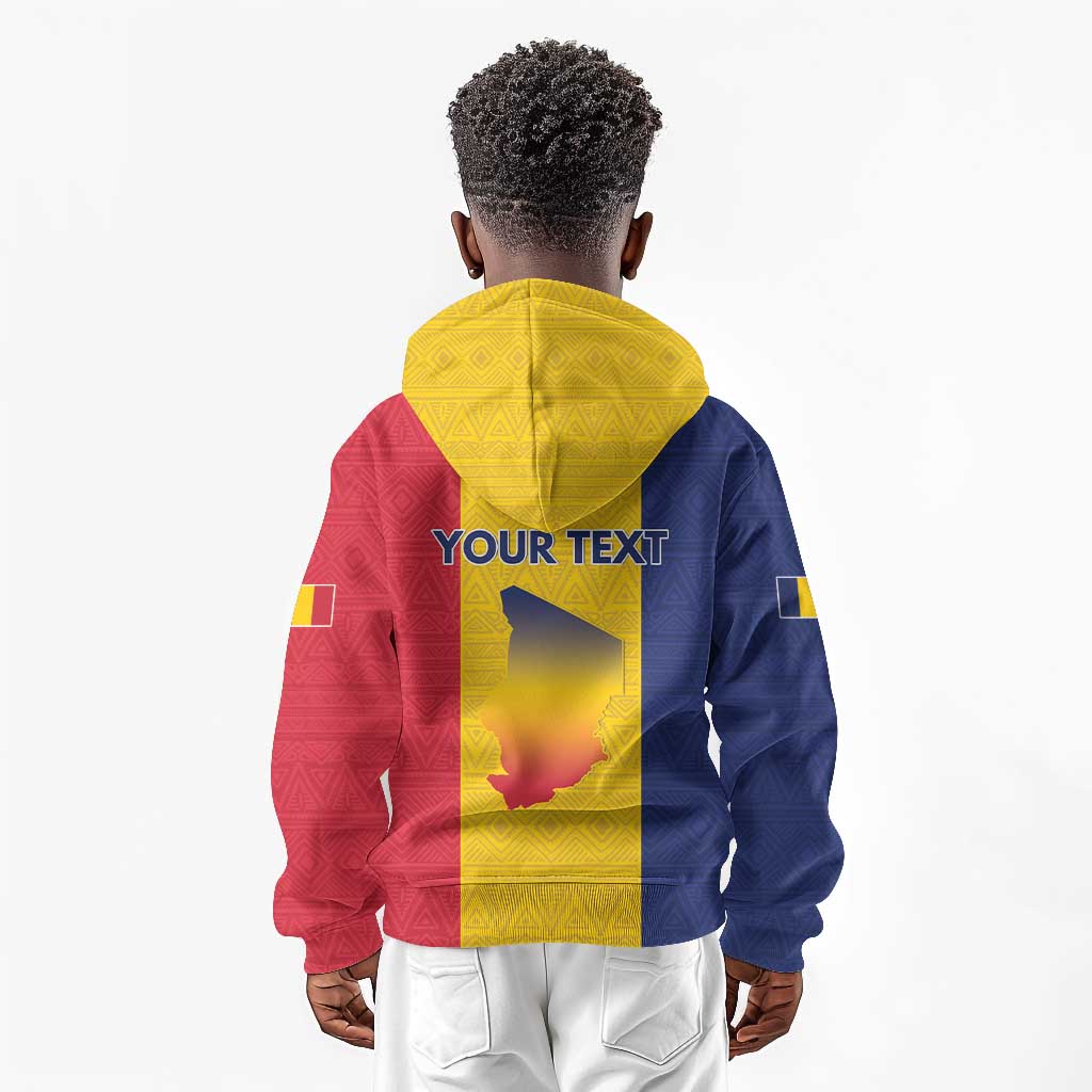 Personalized Chad Flag Style Kid Hoodie African Pattern - African Pride
